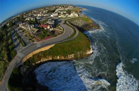 Cliff Drive in Santa Cruz, with the pink carpet in bloom - Scot Haefner